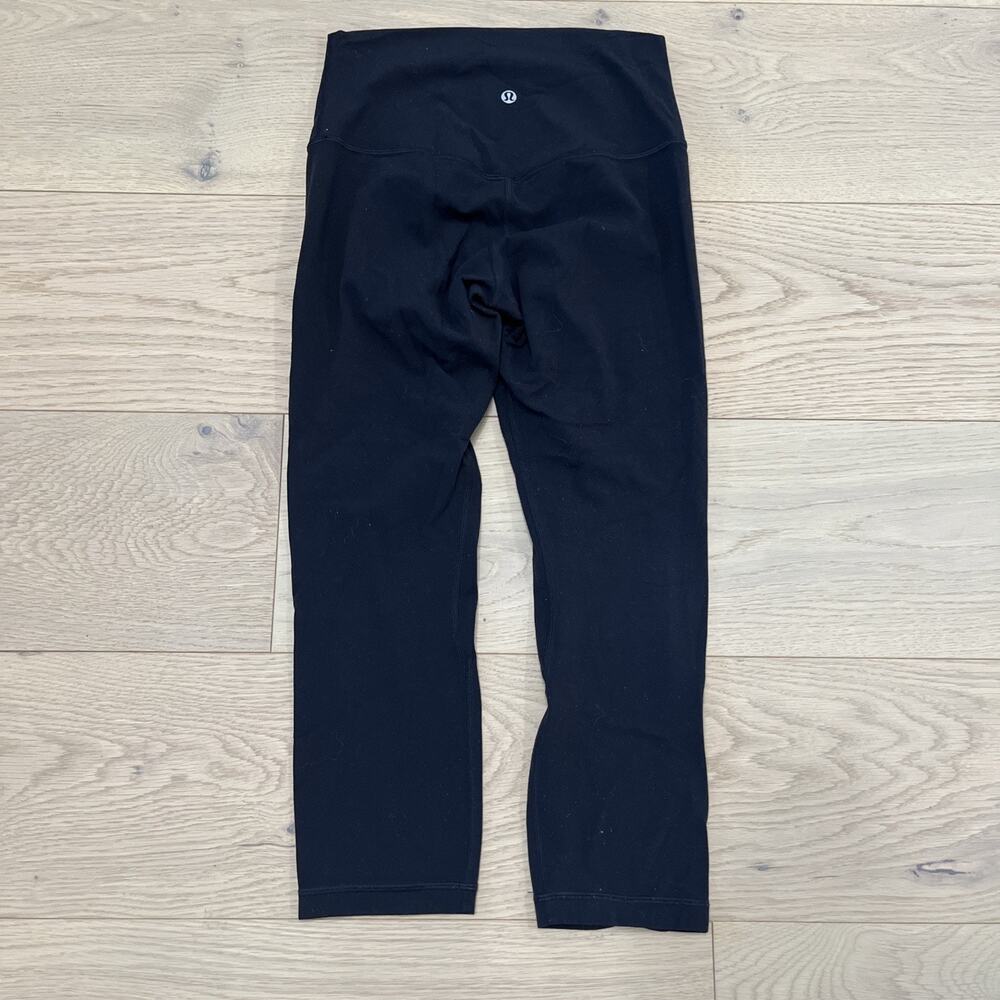 Lululemon Womens Train Time Black Crop Leggings Size 6 - Picture 5 of 8